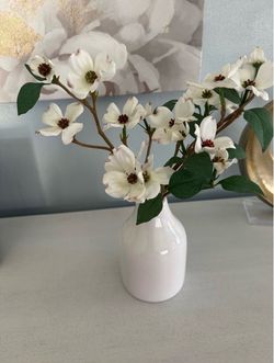 Small White Ceramic Bud Vase