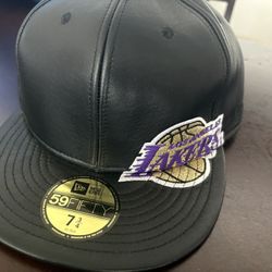 Leather laker hat Size 7 3/4 