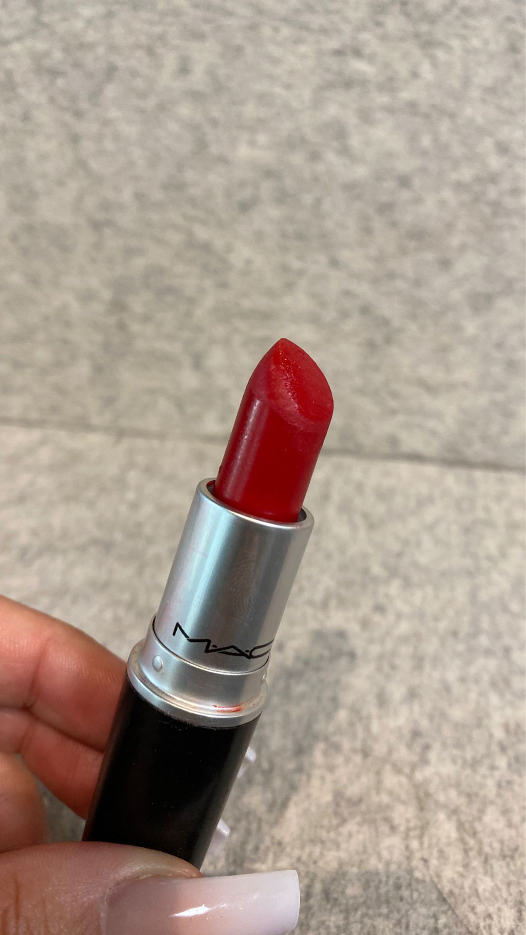 Mac Cosmetics M.A,C. red lipstick (makeup beauty make up)