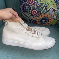 White Leather Vans