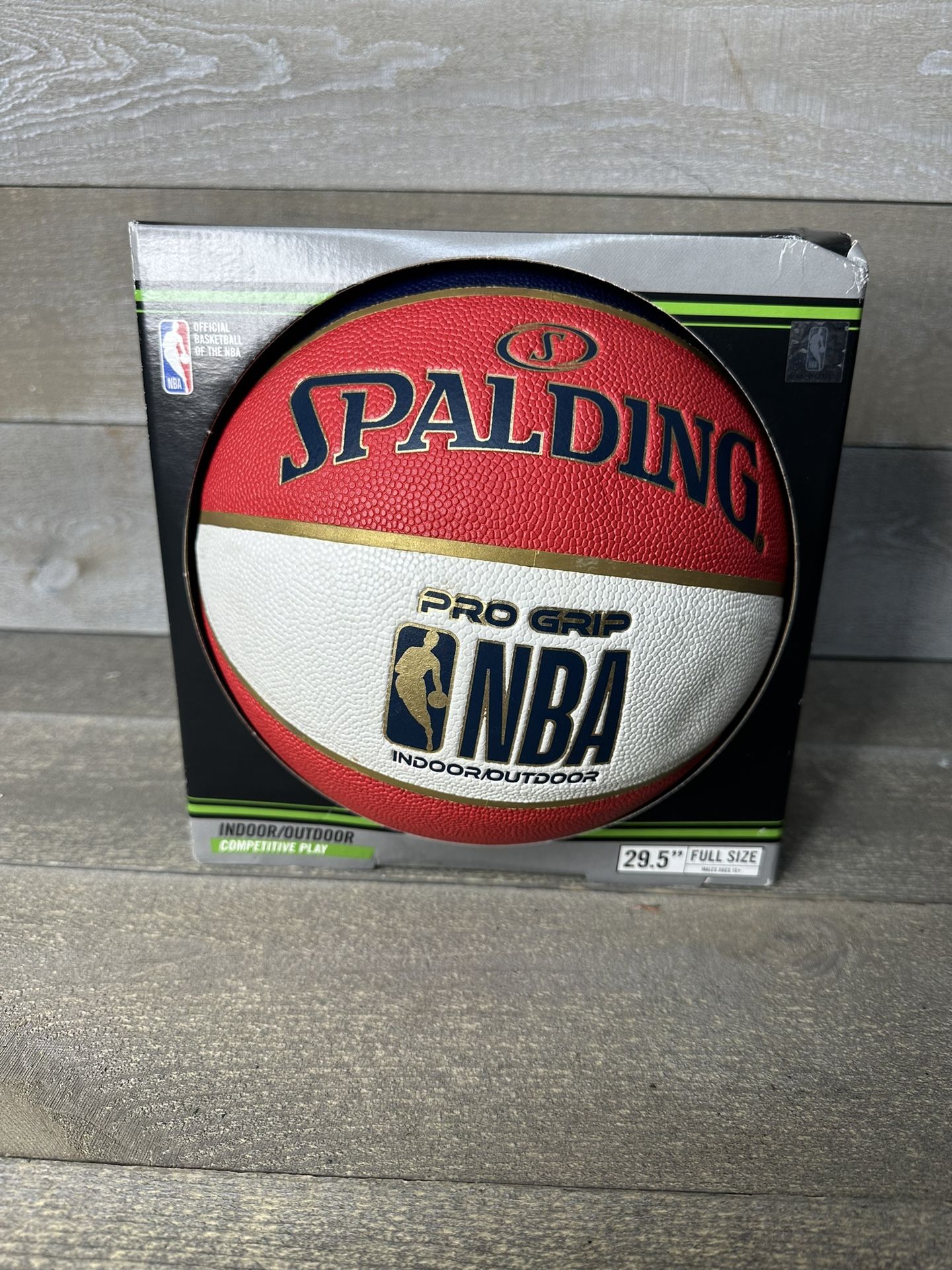 Spalding Pro Grip NBA Full Size Basketball 29.5” Red White New Indoor Outdoor