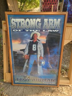 Cowboys Troy Aikman Framed Poster