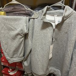 Grey ALO QUARTER ZIP
