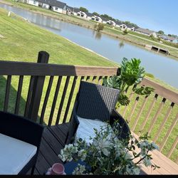 Outdoor Dining Set with Cushions Poly Rattan Black