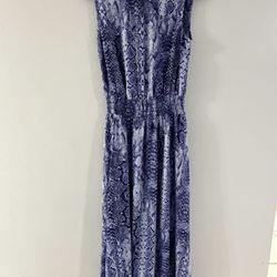 Snakeskin Blue Dress