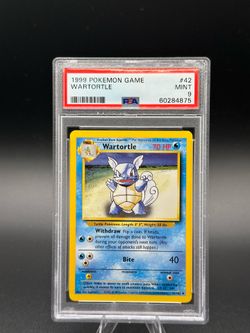 1999 POKEMON BASE SET UNLIMITED #42 WARTORTLE PSA 9