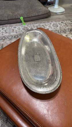 Silver plated oblong serving tray