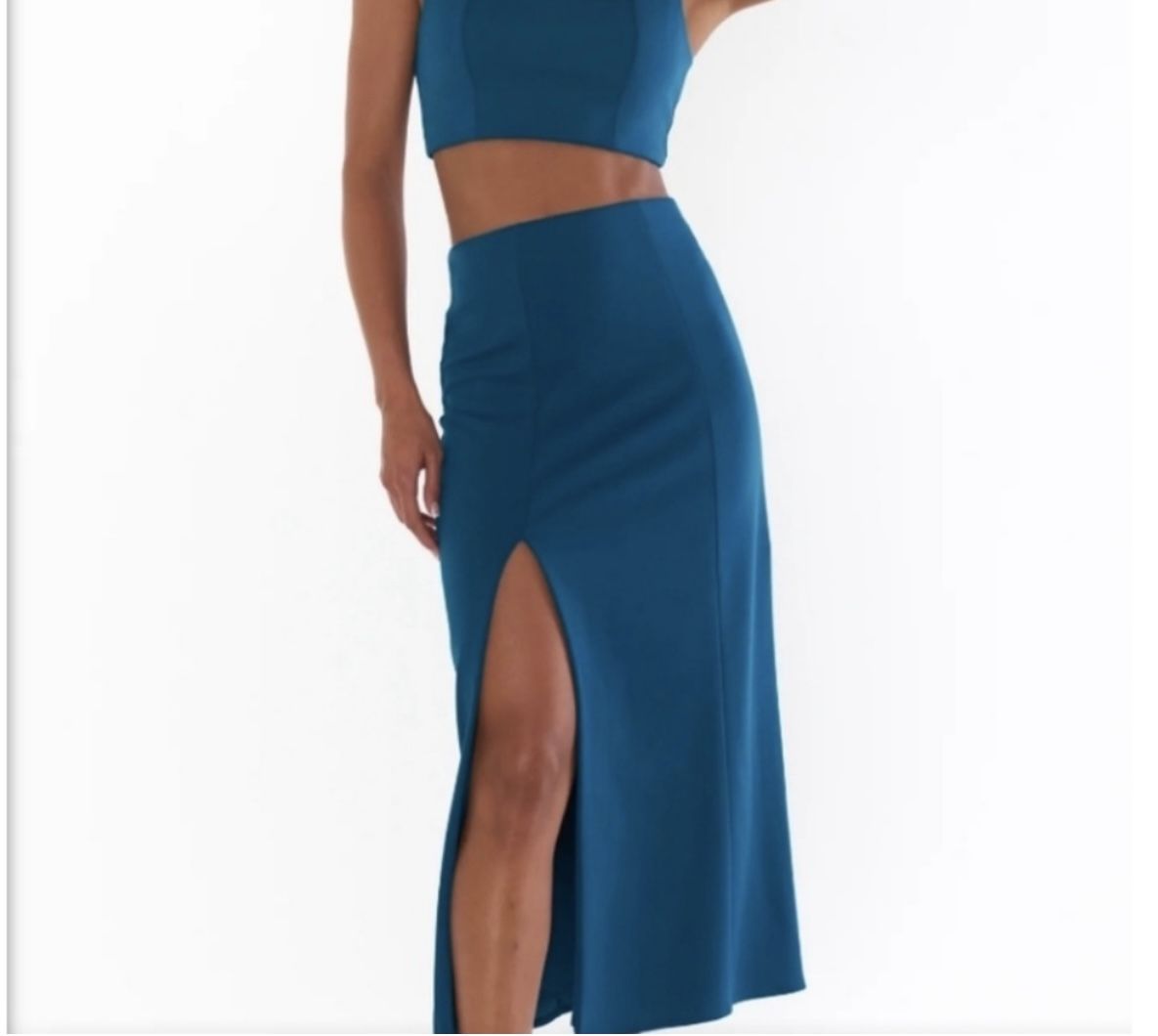 Brand New Show Me Your Mumu Teal Cecilia Midi Skirt - Size Small
