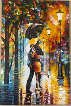 A couple under the rain!