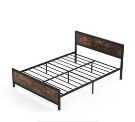 Full size bed frame New in box No mattress included