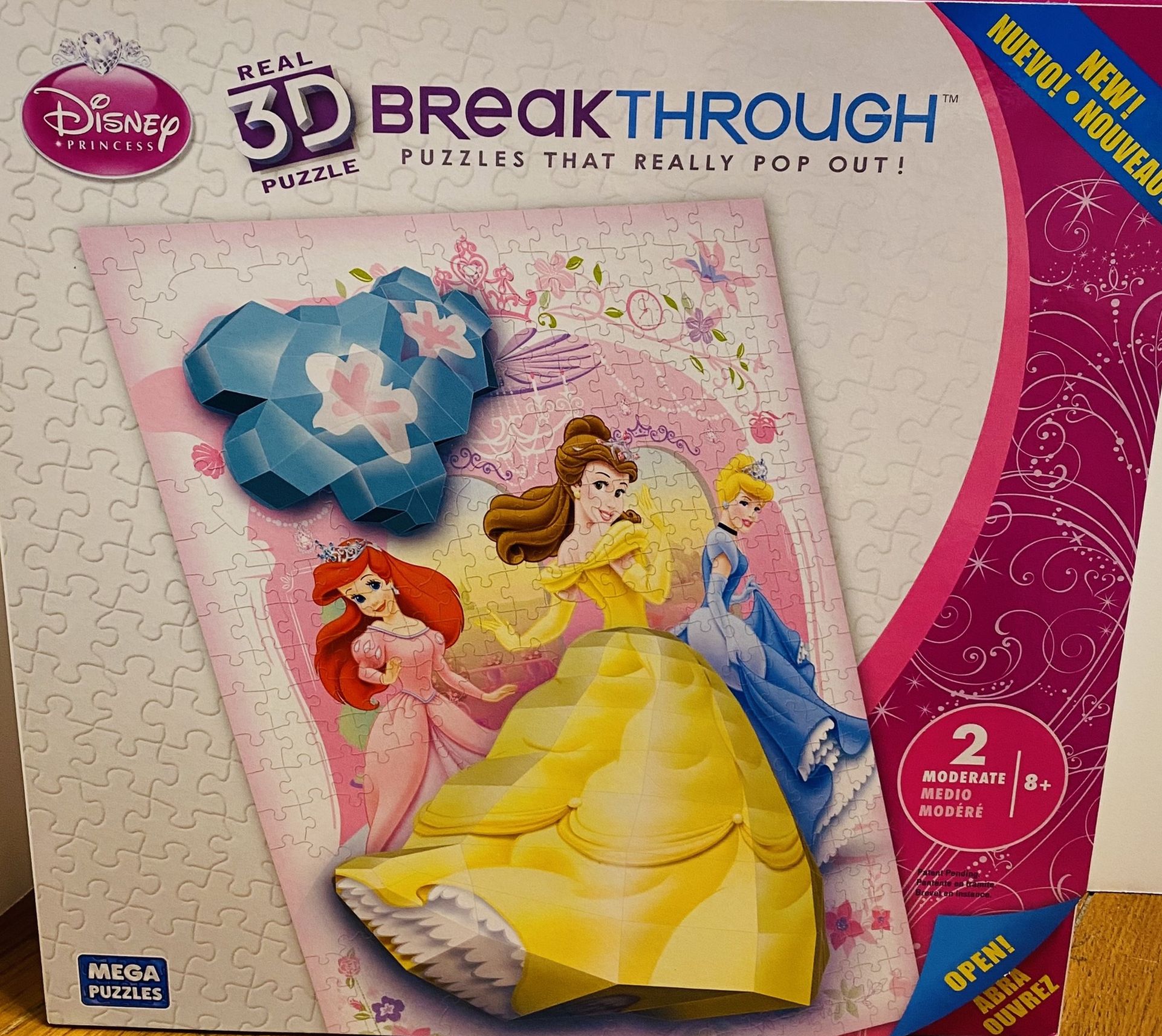 Disney Princess Real 3D Break Through Puzzles that Really Pop Out