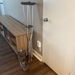 Pair Of Crutches and Boot 