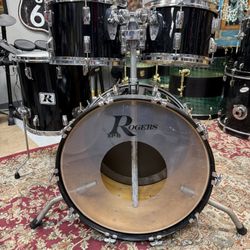 Rogers 4pc Black Big R Drum Set