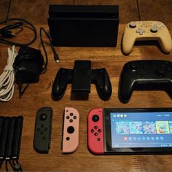Unpatched 1st Gen Nintendo Switch Bundle – 4 Joy-Cons + Charging Dock + Extras
