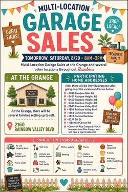 Neighborhood Garage Sale 8/29 8am