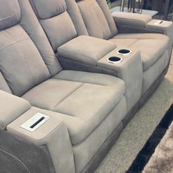[OM] 🟪 Only $45 initial then take it home 🏡 Brand New  Next-Gen Durapella Power Reclining Loveseat 