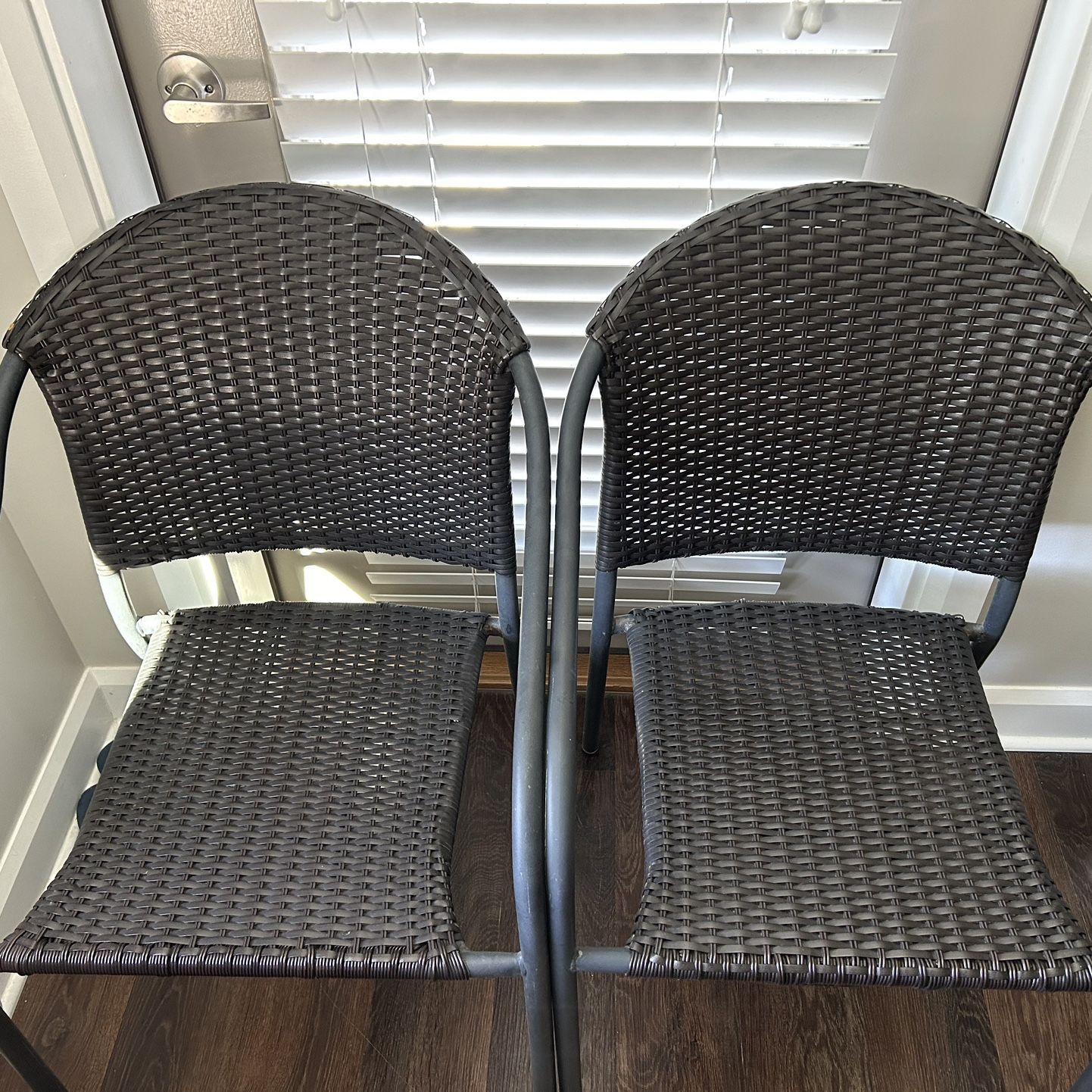 Rattan Outdoor Chairs x2