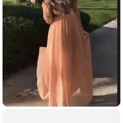 rose gold prom dress