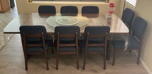 Long Dining Table plus 8 Chairs for Sale