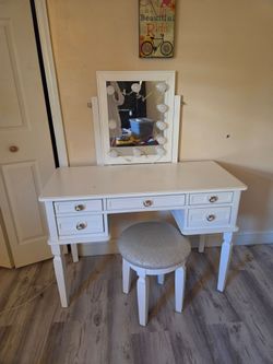 White vanity