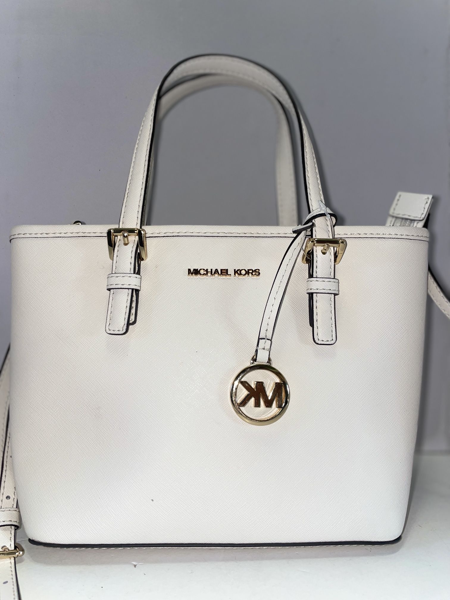 Michael, Kors, Cross BodyWhite, Leather Hand Bag
