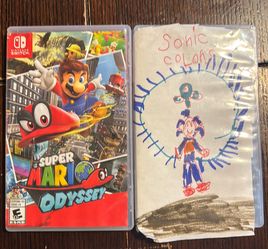 Super Mario Odyssey and sonic colors on Nintendo switch one
