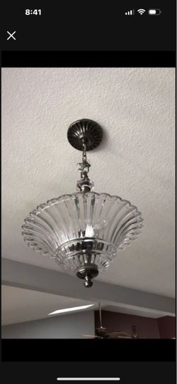Vintage Glass Pendant Ceiling Light Fixture
