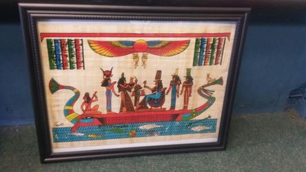 Hand painted on Papyrus poster