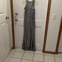 Silver Sequin Cocktail Dress