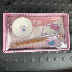 Hello Kitty Ceramic Sushi Dish Set