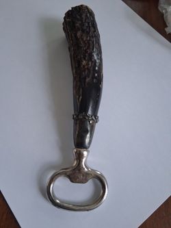 1959 Horn  Bottle Opener, With Sterling Silver.