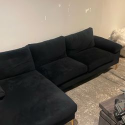 Black Suede Couch