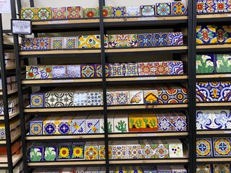 Hand-Painted Mexican Ceramic Decorative Tiles & Saltillo flooring