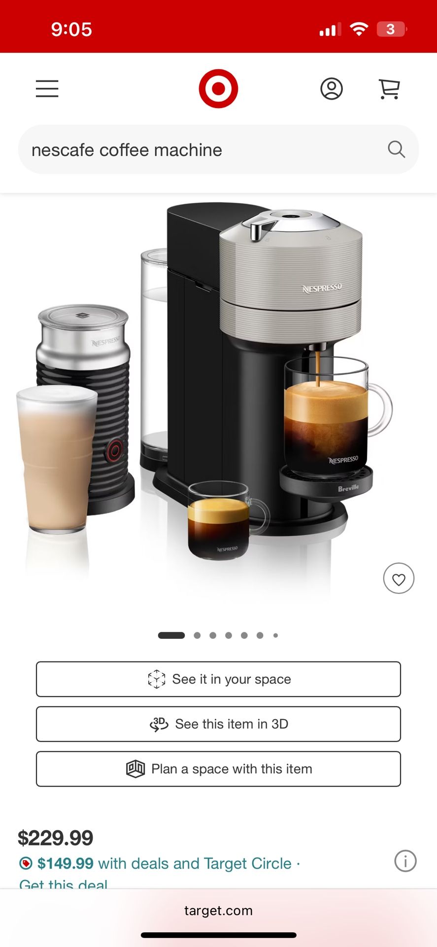 Nespresso Vertuo Espresso Machine 