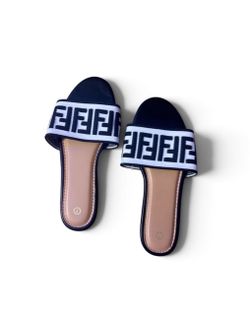 Fendi FF Logo Slide Sandals