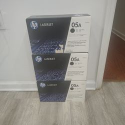 3-Pack Genuine HP LaserJet 05A cartridge black new sealed   CE505A