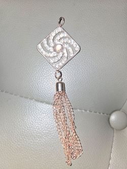 Rose Gold Tassel Pendant Necklace Charm