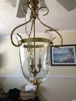Brass Hanging Light Fixture