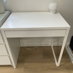 White IKEA MICKE Desk