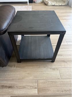 Metal end table