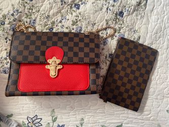 Red Crossbody With Wrists Wallet 