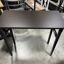 #041304 Foldable Desk,31.5 Inches Small Computer Desk,No Assembly Required Portable Camping Table,Student Study Desk Espresso 
