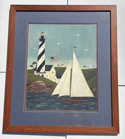 Warren Kimble Nautical Ocean Sailing Framed Print $75 Or Best Offer!