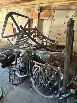 Backyard Furniture (Metal Bench & Chairs)