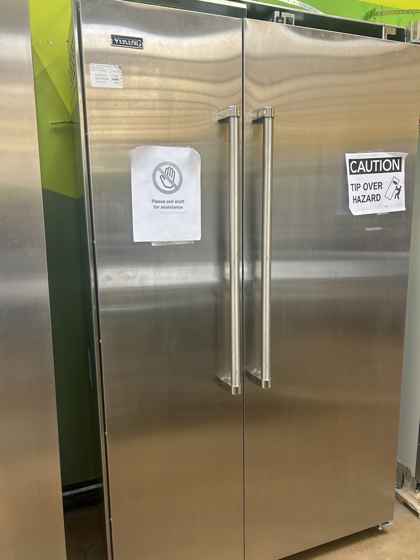 Viking 48” Built In Side By Side Refrigerator 