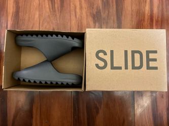 Grey Yeezy slides