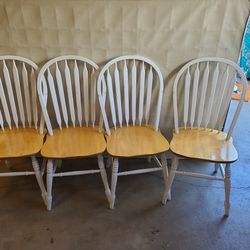 4 Wood Chairs 