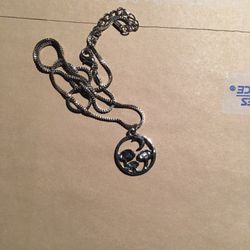 Sterling silver Necklace  &pendent