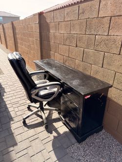 Desk and office chair