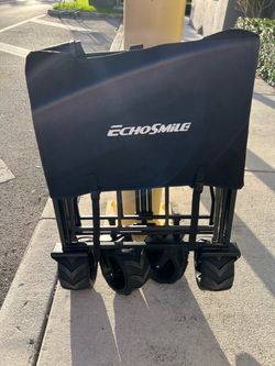 EchoSmile Folding Wagon Cart with Large All-Terrain Wheels